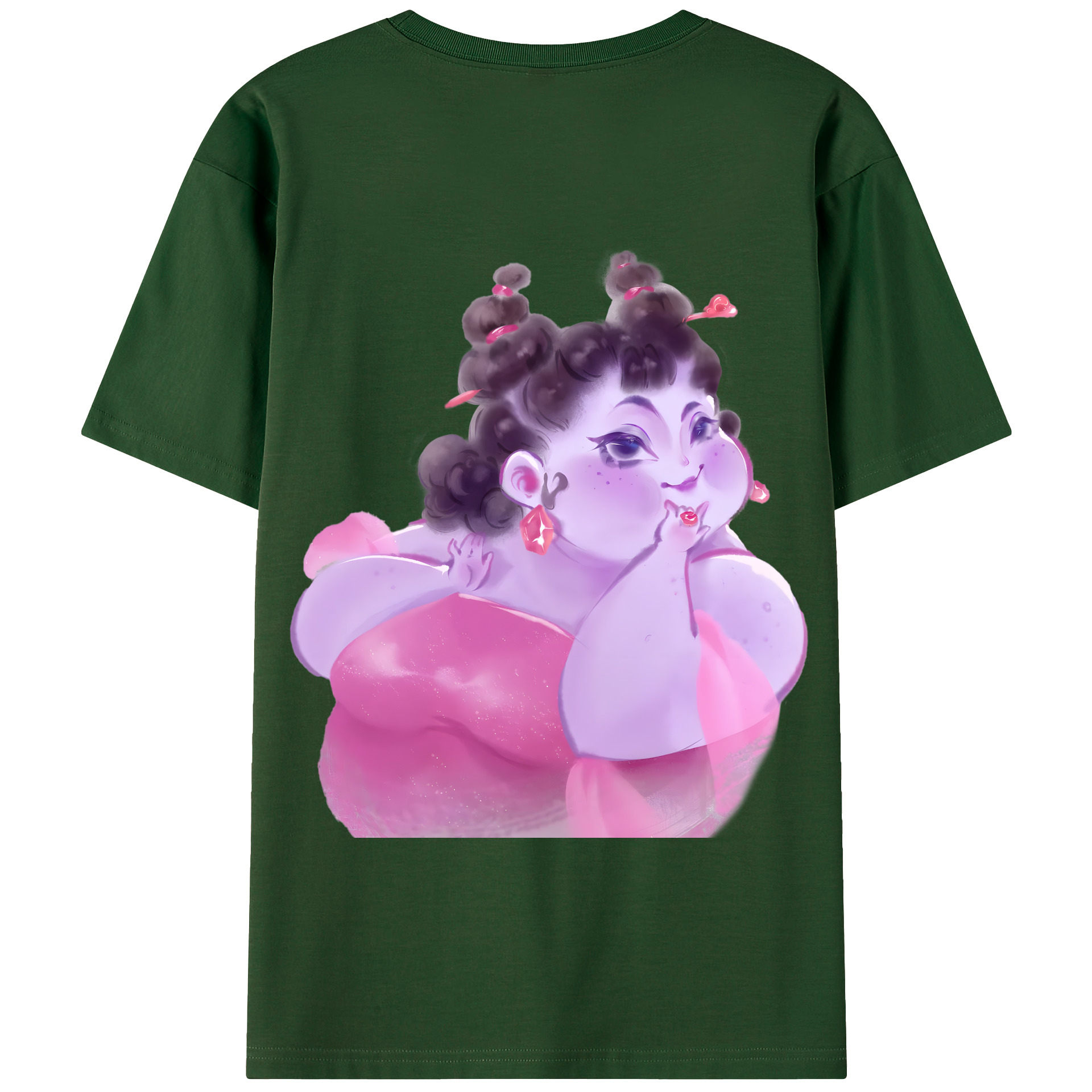 （画像用） Ne Zha 2 ナタ 魔童の大暴れ 綿100％半袖Tシャツ（背面プリント）